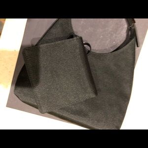 Gucci black silk mini evening bag